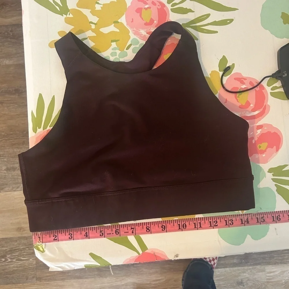 Old Navy active go dry, medium burgundy bra sports
